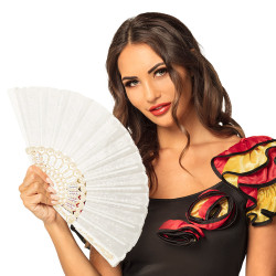 Biely látkový ventilátor